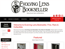 Tablet Screenshot of evolvinglensbookseller.com